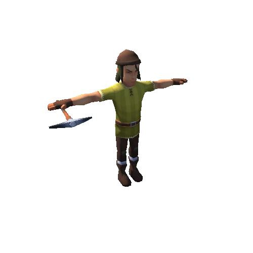 Male Peasant 05E-Pickaxe